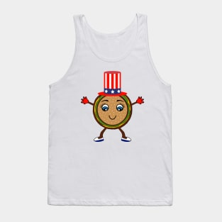 FOURTH Of July Holiday Cheeseburger Tank Top